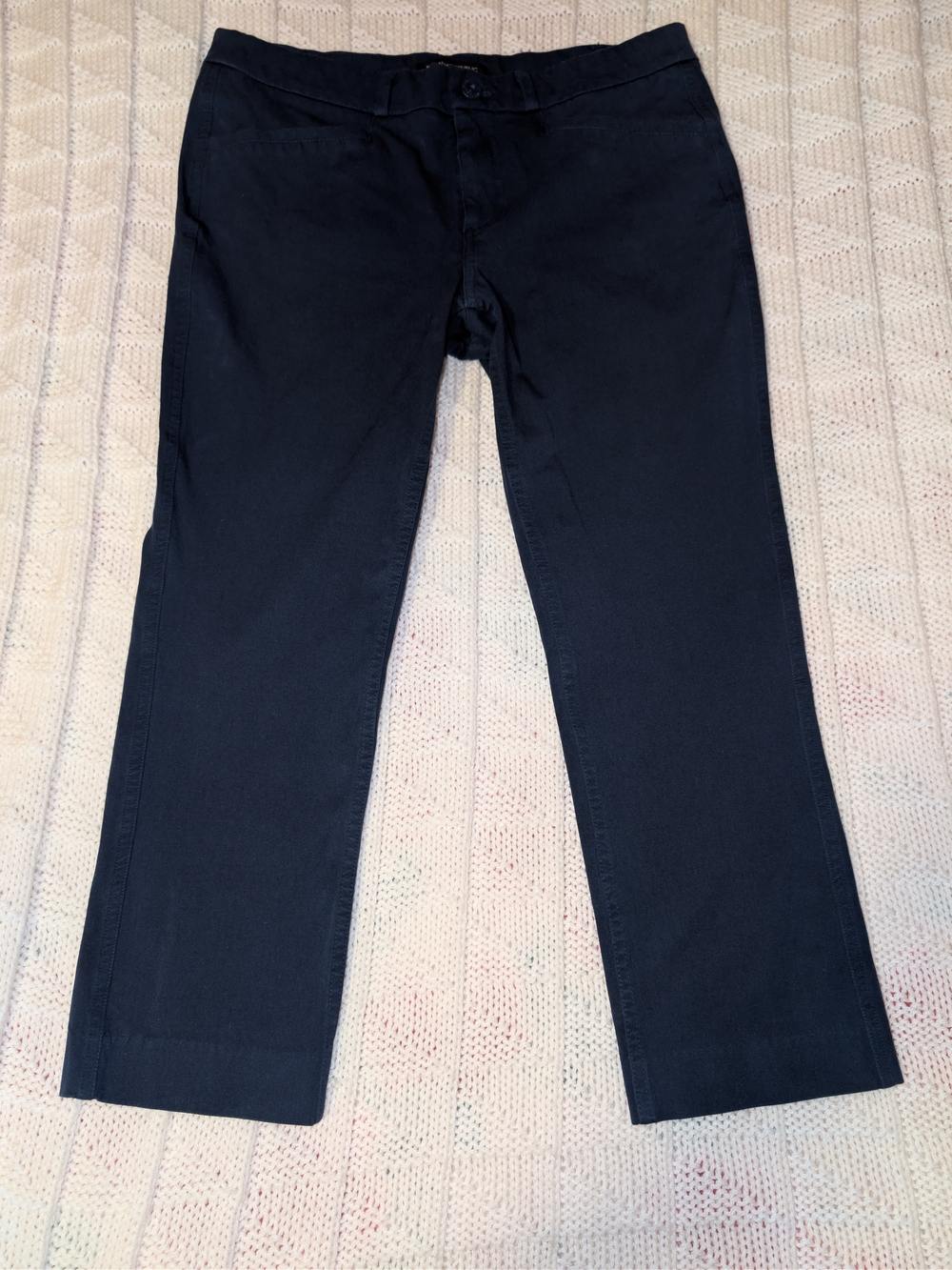 Banana Republic Dark Navy Cropped Straight Pants